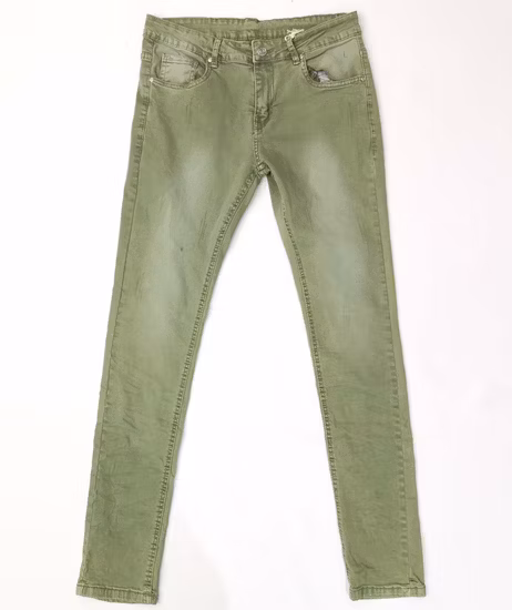 Man Slim Spandex Pants/Trousers Cotton Cargo Pants Denim Washing
